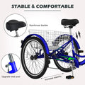 FICISOG 7 Speed Adult Tricycle for Women, 20/24/26 in Adult Trike with Basket, 3 Wheel Bikes for Adults Seniors, Cruise Trike for Shopping Picnic