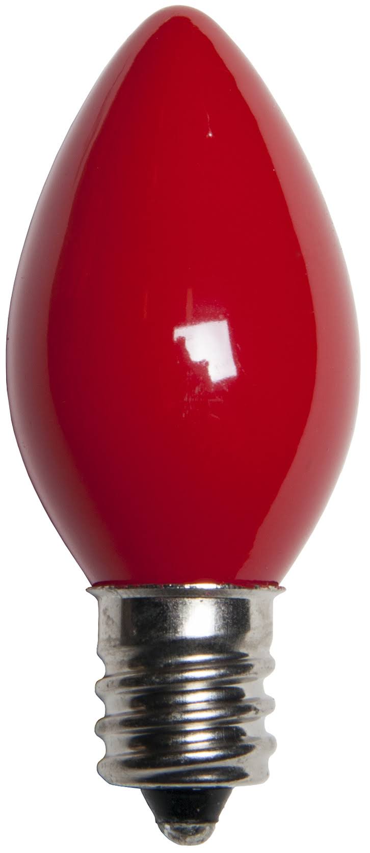 Kringle Traditions C7 Christmas Light Bulb, Red - 25 count