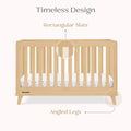 Delta Children Frankie 4 - in - 1 Convertible Crib - Greenguard Gold Certified, Black with Natural