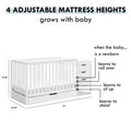 Carter - S by Davinci Colby 4 - in - 1 Convertible Crib & Changer Combo in White