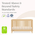 Delta Children Frankie 4 - in - 1 Convertible Crib - Greenguard Gold Certified, Black with Natural
