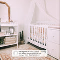 Delta Children Mason 6 - in - 1 Convertible Crib and Changer. Gray