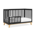 Delta Children Frankie 4 - in - 1 Convertible Crib - Greenguard Gold Certified, Black with Natural