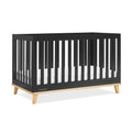 Delta Children Frankie 4 - in - 1 Convertible Crib - Greenguard Gold Certified, Black with Natural