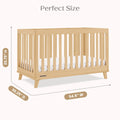 Delta Children Frankie 4 - in - 1 Convertible Crib - Greenguard Gold Certified, Black with Natural