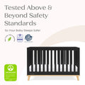 Delta Children Frankie 4 - in - 1 Convertible Crib - Greenguard Gold Certified, Black with Natural