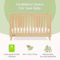 Delta Children Frankie 4 - in - 1 Convertible Crib - Greenguard Gold Certified, Black with Natural