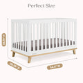Delta Children Frankie 4 - in - 1 Convertible Crib - Greenguard Gold Certified, Black with Natural