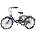 FICISOG 7 Speed Adult Tricycle for Women, 20/24/26 in Adult Trike with Basket, 3 Wheel Bikes for Adults Seniors, Cruise Trike for Shopping Picnic