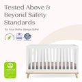 Delta Children Frankie 4 - in - 1 Convertible Crib - Greenguard Gold Certified, Black with Natural