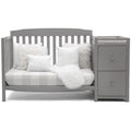 Delta Children Mason 6 - in - 1 Convertible Crib and Changer. Gray