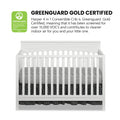 Oxford Baby Harper 4 - in - 1 Convertible Crib, Dove Gray, GREENGUARD Gold Certified, Wooden Crib