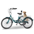 FICISOG 7 Speed Adult Tricycle for Women, 20/24/26 in Adult Trike with Basket, 3 Wheel Bikes for Adults Seniors, Cruise Trike for Shopping Picnic