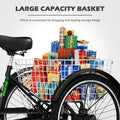 FICISOG 7 Speed Adult Tricycle for Women, 20/24/26 in Adult Trike with Basket, 3 Wheel Bikes for Adults Seniors, Cruise Trike for Shopping Picnic