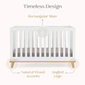 Delta Children Frankie 4 - in - 1 Convertible Crib - Greenguard Gold Certified, Black with Natural