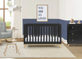 Delta Children Frankie 4 - in - 1 Convertible Crib - Greenguard Gold Certified, Black with Natural