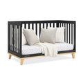 Delta Children Frankie 4 - in - 1 Convertible Crib - Greenguard Gold Certified, Black with Natural