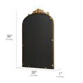 Better Homes & Gardens 20" x 30" Arch Metal Wall Mirror Décor in Gold
