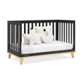 Delta Children Frankie 4 - in - 1 Convertible Crib - Greenguard Gold Certified, Black with Natural